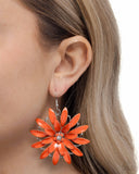 Paparazzi "Floral Feeling" Orange Earrings Paparazzi Jewelry