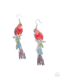 Paparazzi "Parrot Pull" Orange Earrings Paparazzi Jewelry