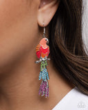 Paparazzi "Parrot Pull" Orange Earrings Paparazzi Jewelry