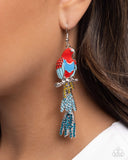 Paparazzi "Parrot Pull" Red Earrings Paparazzi Jewelry