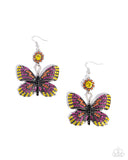 Paparazzi "Fluttering Feature" Pink Earrings Paparazzi Jewelry