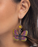 Paparazzi "Fluttering Feature" Pink Earrings Paparazzi Jewelry