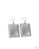 Paparazzi "Textured Trial" Silver Earrings Paparazzi Jewelry