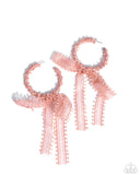 Paparazzi "Brand New Bow" Pink Post Earrings Paparazzi Jewelry