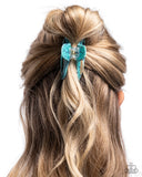 Paparazzi "Marbled Model" Blue Hair Clip Paparazzi Jewelry