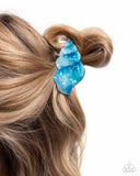 Paparazzi "Smooth Seashell" Blue Hair Clip Paparazzi Jewelry