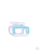 Paparazzi "Transparent Texture" Blue Hair CLip Paparazzi Jewelry