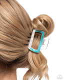 Paparazzi "Transparent Texture" Blue Hair CLip Paparazzi Jewelry