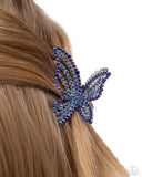 Paparazzi "Fluttering Falsetto" Blue Hair Clip Paparazzi Jewelry