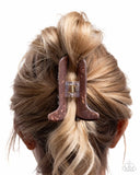 Paparazzi "Boot Scootin Behavior" Brown Hair Clip Paparazzi Jewelry