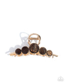 Paparazzi "Delightful Discs" Brown Hair Clip Paparazzi Jewelry