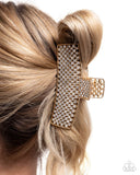 Paparazzi "Glittery Gesture" Gold Hair Clip Paparazzi Jewelry
