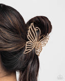 Paparazzi "Floating Fanfare" Gold Hair Clip Paparazzi Jewelry