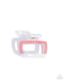 Paparazzi "Transparent Texture" Orange Hair Clip Paparazzi Jewelry