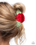 Paparazzi "Blooming Baddie" Red Hair Clip Paparazzi Jewelry