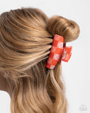 Paparazzi "Patchwork Promise" Red Hair Clip Paparazzi Jewelry