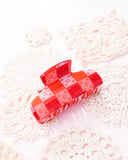 Paparazzi "Patchwork Promise" Red Hair Clip Paparazzi Jewelry