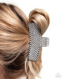 Paparazzi "Glittery Gesture" White Hair Clip Paparazzi Jewelry