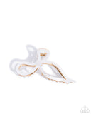 Paparazzi "Coquette Clip" White Hair Clip Paparazzi Jewelry