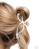 Paparazzi "Coquette Clip" White Hair Clip Paparazzi Jewelry