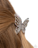 Paparazzi "Fluttering Falsetto" White Hair Clip Paparazzi Jewelry