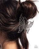 Paparazzi "Floating Fanfare" White Hair Clip Paparazzi Jewelry