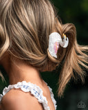 Paparazzi "Swan Song" White Hair Clip Paparazzi Jewelry