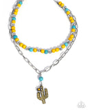 Paparazzi "Cactus Cascade & Cause" Yellow Necklace & Bracelet Jewelry Set Paparazzi Jewelry