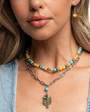 Paparazzi "Cactus Cascade & Cause" Yellow Necklace & Bracelet Jewelry Set Paparazzi Jewelry