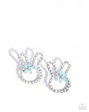 Paparazzi "Bunny Backdrop" Blue Post Earrings Paparazzi Jewelry