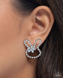 Paparazzi "Bunny Backdrop" Blue Post Earrings Paparazzi Jewelry