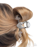 Paparazzi "Romantic Rampage" White Hair Clip Paparazzi Jewelry