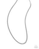 Paparazzi "Sleek Sir" Silver Mens Urban Necklace Unisex Paparazzi Jewelry