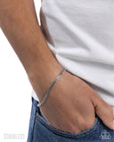 Paparazzi "Macho Moment" Silver Mens Urban Bracelet Unisex Paparazzi Jewelry