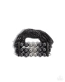 Paparazzi "Sarcastic Stack" Black Bracelet Paparazzi Jewelry