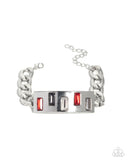 Paparazzi "Staggered Shimmer" Red Bracelet Paparazzi Jewelry