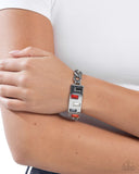 Paparazzi "Staggered Shimmer" Red Bracelet Paparazzi Jewelry