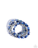 Paparazzi "Supervisory Stack" Blue Bracelet Paparazzi Jewelry