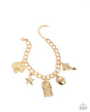 Paparazzi "Jersey Journey" Gold Bracelet Paparazzi Jewelry