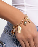 Paparazzi "Jersey Journey" Gold Bracelet Paparazzi Jewelry