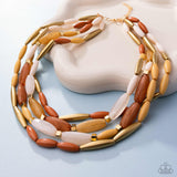 Paparazzi "Milky Mambo" Brown Necklace & Earring Set Paparazzi Jewelry