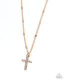 Paparazzi "Endless Faith" Gold Necklace & Earring Set Paparazzi Jewelry