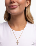 Paparazzi "Endless Faith" Gold Necklace & Earring Set Paparazzi Jewelry