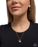 Paparazzi "Blessed Brilliance" Gold Necklace & Earring Set Paparazzi Jewelry