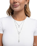 Paparazzi "Faithfully Fierce" White Necklace & Earring Set Paparazzi Jewelry
