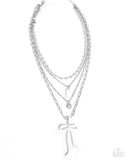 Paparazzi "Coquette Cascade" White Necklace & Earring Set Paparazzi Jewelry