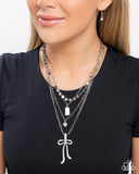 Paparazzi "Coquette Cascade" White Necklace & Earring Set Paparazzi Jewelry