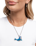 Paparazzi "Whale Watching" Blue Necklace & Earring Set Paparazzi Jewelry