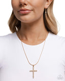 Paparazzi "Holy Harmony" Gold Necklace & Earring Set Paparazzi Jewelry