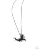 Paparazzi "Whale Watching" Silver Necklace & Earring Set Paparazzi Jewelry